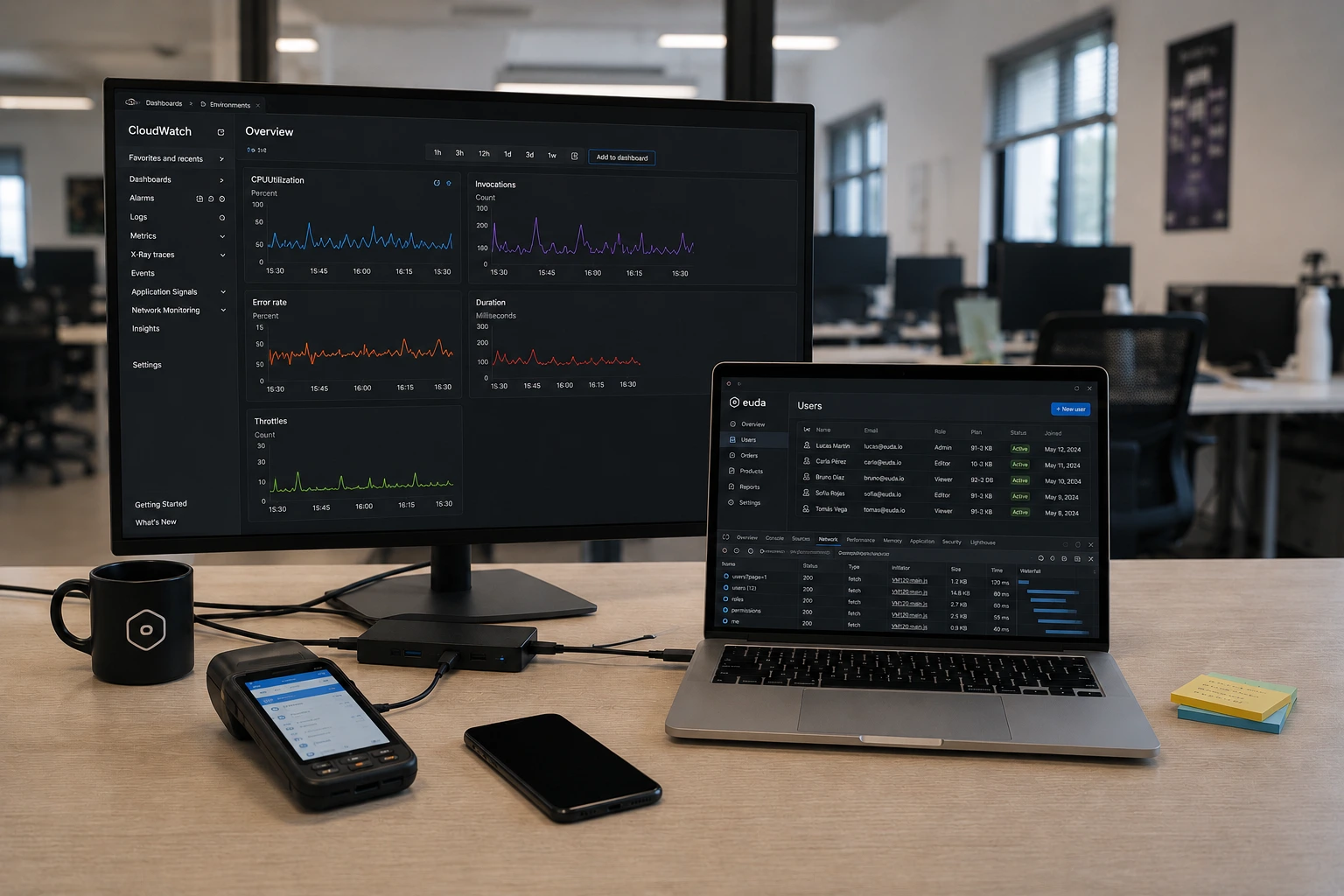 Sistemas y servicios conectados mediante integraciones operativas